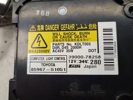 Toyota Avensis T270 Ajovalojen virranrajoitinmoduuli Xenon 3900078258