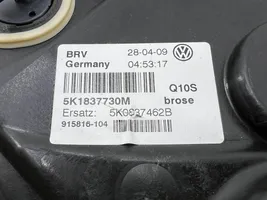 Volkswagen Golf VI Meccanismo di sollevamento del finestrino anteriore senza motorino 5K1837730
