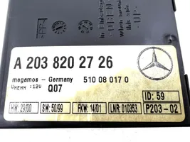 Mercedes-Benz S W220 Boîtier module alarme A2038202726