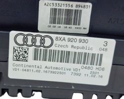 Audi A1 Compteur de vitesse tableau de bord 8XA920930