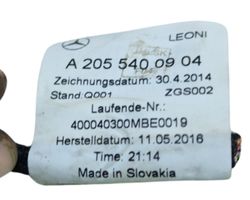 Mercedes-Benz C W205 Gniazdo ładowania samochodu elektrycznego A2055400904