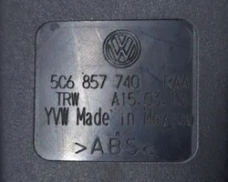 Volkswagen Jetta VI Pas bezpieczeństwa fotela tylnego środkowego 5C6857807D