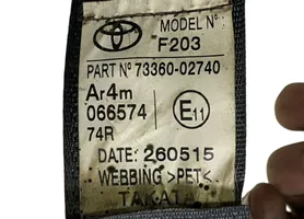 Toyota Auris E180 Takaistuimen turvavyö 7336002740