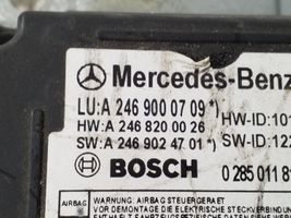 Mercedes-Benz B W246 W242 Module de contrôle airbag A2469000709