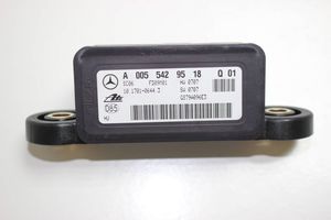 Mercedes-Benz S W221 ESP (stabilumo sistemos) daviklis (išilginio pagreičio daviklis) A0055429518