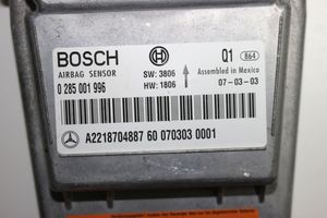 Mercedes-Benz CL C216 Turvatyynyn ohjainlaite/moduuli A2218704887