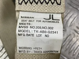 Infiniti QX80 Ceinture de sécurité (3ème rang) 