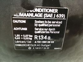 Mercedes-Benz Vaneo W414 Altra parte del vano motore 1685400024