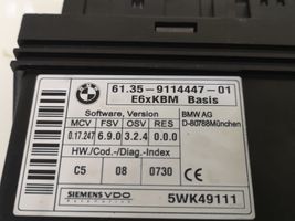 BMW 5 E60 E61 Katvealueen valvonnan ohjainlaite (BSM) 9114447