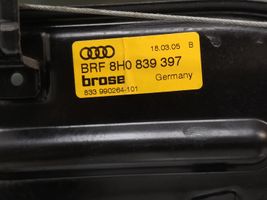 Audi A4 S4 B6 8E 8H Mécanisme lève-vitre de porte arrière avec moteur 8H0839397