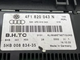 Audi A6 S6 C6 4F Gaisa kondicioniera / klimata kontroles / salona apsildes vadības bloks (salonā) 4F1820043N