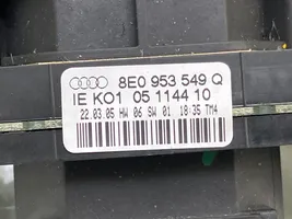 Audi A4 S4 B7 8E 8H Commodo, commande essuie-glace/phare 8E0953549Q
