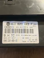 Audi A8 S8 D3 4E Ilmajousituksen ohjainlaite/moduuli, takana 4E0820043F