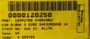 BMW 3 E21 Kit centralina motore ECU e serratura 1423886