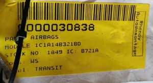 Ford Transit Kit centralina motore ECU e serratura 1C1A-14B321-BD