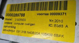 BMW 3 E21 Kit centralina motore ECU e serratura 911334803