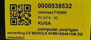 Ford Kuga III Kit calculateur ECU et verrouillage AV6N-19G481-AM