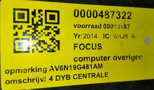 Ford Focus Komputer / Sterownik ECU i komplet kluczy AV6N-19G481-AM