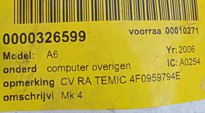 Audi A6 Allroad C6 Kit calculateur ECU et verrouillage 4F0959794E