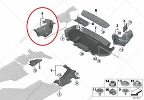 BMW 8 G15 Copertura/vassoio sottoscocca posteriore 7374766