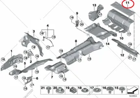 BMW 8 G15 Pakokaasulämmön lämpökilpi 7424807