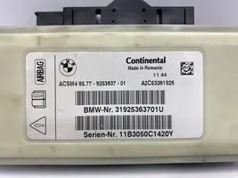 BMW 6 F12 F13 Turvatyynyn ohjainlaite/moduuli 9253637