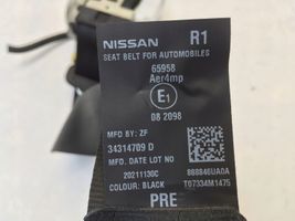 Nissan Qashqai J12 Pas bezpieczeństwa fotela tylnego 34100206B