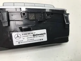 Mercedes-Benz EQC Gaisa kondicioniera / klimata kontroles / salona apsildes vadības bloks (salonā) A2059054917