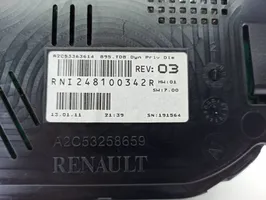 Renault Megane III Compteur de vitesse tableau de bord A2C53258659