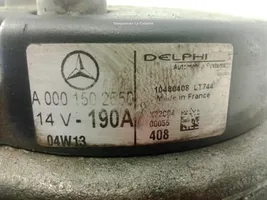Mercedes-Benz CLK A209 C209 Generaattori/laturi A0001502550