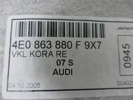 Audi A8 S8 D3 4E Šoninis apdailos skydas 4E0863880F