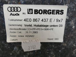 Audi A8 S8 D3 4E Autres éléments garniture de coffre 4E0867437E