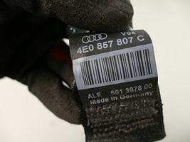 Audi A8 S8 D3 4E Keskipaikan turvavyö (takaistuin) 4E0857807C