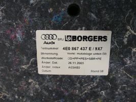 Audi A8 S8 D3 4E Muu vararenkaan verhoilun elementti 4E0867975J