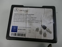 Mercedes-Benz CLK A209 C209 Vanteiden varkaudenestomutterit ja avainhylsy B66470143
