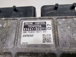 Toyota Auris 150 Kit calculateur ECU et verrouillage 8966102D71