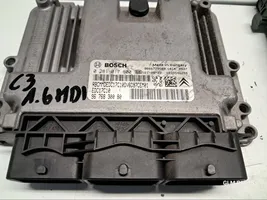 Citroen C3 Komputer / Sterownik ECU i komplet kluczy 9676830080