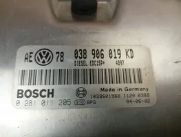 Volkswagen PASSAT B5.5 Unité de commande, module ECU de moteur 038906019KD