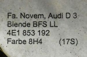 Audi A8 S8 D3 4E Kojelaudan hansikaslokeron lista 4E1853192