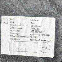 Audi A5 8T 8F Izolacja termiczna / wygłuszenie pokrywy / maski silnika 8T0863825H