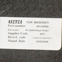 Maserati GranTurismo Protector del borde del maletero/compartimento de carga 81338806