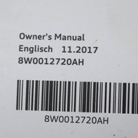 Audi A4 S4 B9 Instrukcja obsługi 8W0012720AH