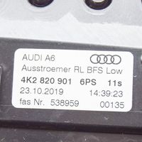 Audi A6 S6 C8 4K Kojelaudan tuuletussuuttimen suojalista 4K2820901