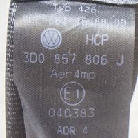 Volkswagen Phaeton Pas bezpieczeństwa fotela tylnego 3D0857806J