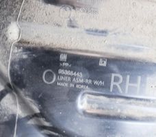 Opel Mokka X Revestimientos de la aleta guardabarros antisalpicaduras trasera 95366443