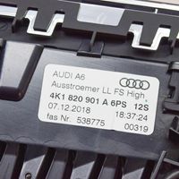 Audi A6 S6 C8 4K Kojelaudan tuuletussuuttimen suojalista 4K1820901A