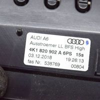 Audi A6 S6 C8 4K Kojelaudan tuuletussuuttimen suojalista 4K1820902A