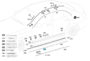 Mercedes-Benz C W205 Verkleidung Schweller hinten A2056906202