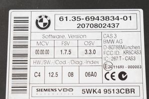 BMW 3 E92 E93 Moduł / Sterownik CAS 6943834