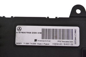 Mercedes-Benz GLE W167 Radiateur électrique de chauffage auxiliaire A1678307503